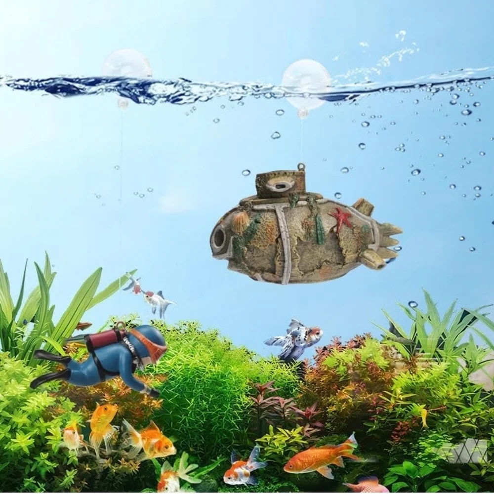 Kiddcw 2Pcs Floating Fish Tank Decorations